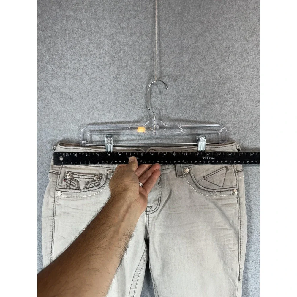 Vigoss The Chelsea Skinny Jeans Womens 11/12 Embroidered Pockets Stretch Denim
